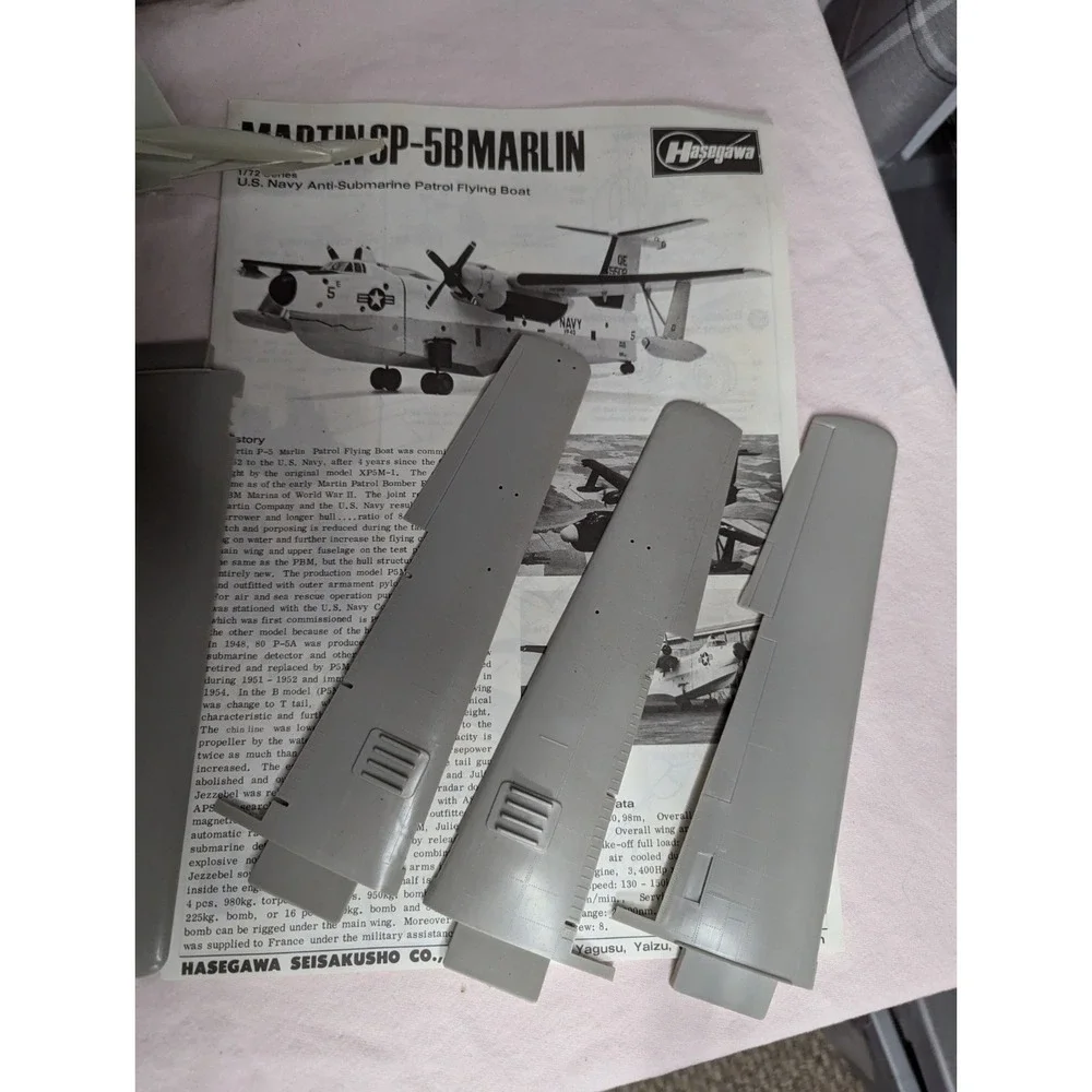 Vintage Hasegawa SP-5B Marlin VP-48 Boomerangers military model airplane‎ kit